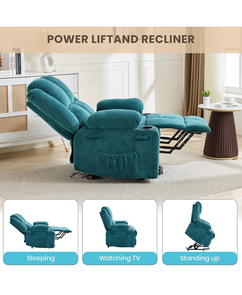 gaomon Oversized Electric Power Lift Recliner Sofa Chair for Elderly with Massage and Heat