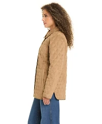Jones New York Women's Faux Sude Quilted Coat