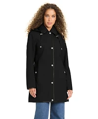 Jones New York Women's Zip-Up Buttoned Softshell Coat