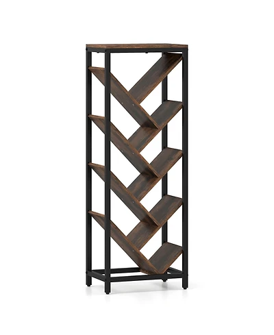 Slickblue 9 Tier Freestanding Bookcase for Hardcover Book Storage