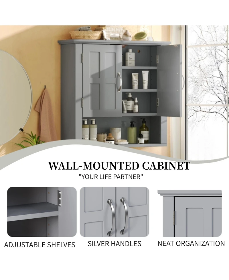 Midola Bathroom Wall Storage Cabinet, Multi