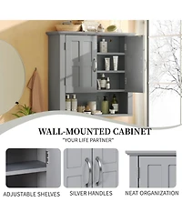 Midola Bathroom Wall Storage Cabinet, Multi