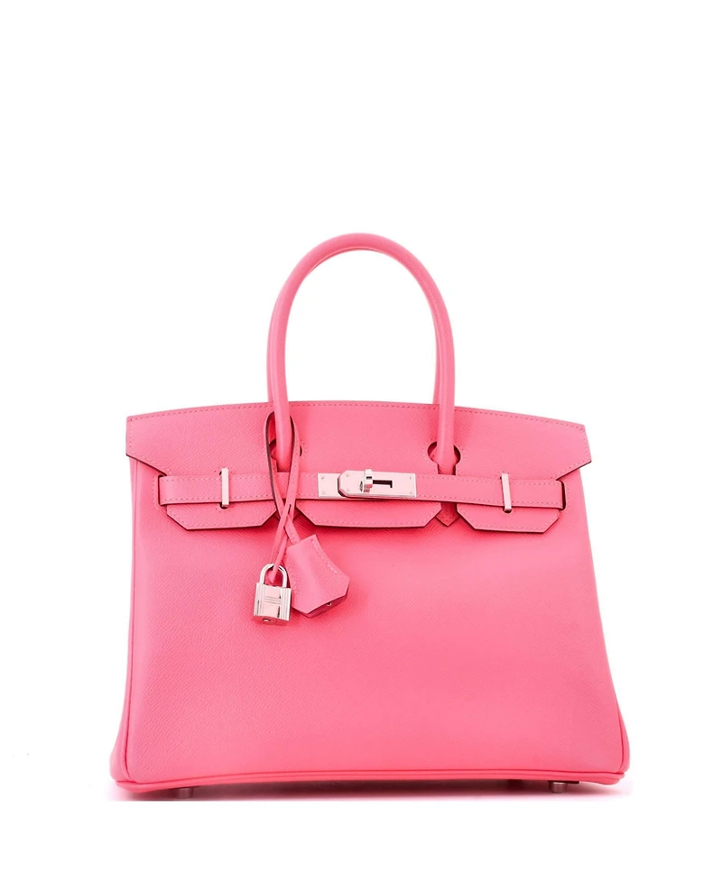 Pre-Owned HERMES Birkin 30 Handbag Pink Epsom with Palladium Hardware