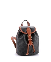 Pre-Owned Celine Mini Folco Backpack Triomphe Coated Canvas