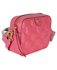 Pre-Owned Gucci Pink Gg Stitched Calfskin Matelasse Small Crossbody Bag
