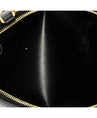 Pre-Owned Celine Cuir Triomphe Zip Around Chain Clutch Leather