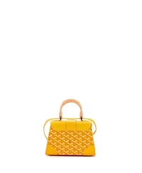 Pre-Owned Goyard Mini Structured Saigon Top Handle Bag Coated Canvas with Leather