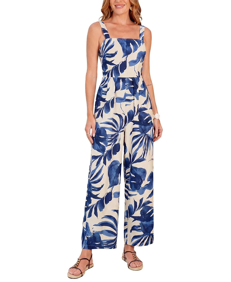 Cupshe Women's Coastal Escape Tropical Jumpsuit