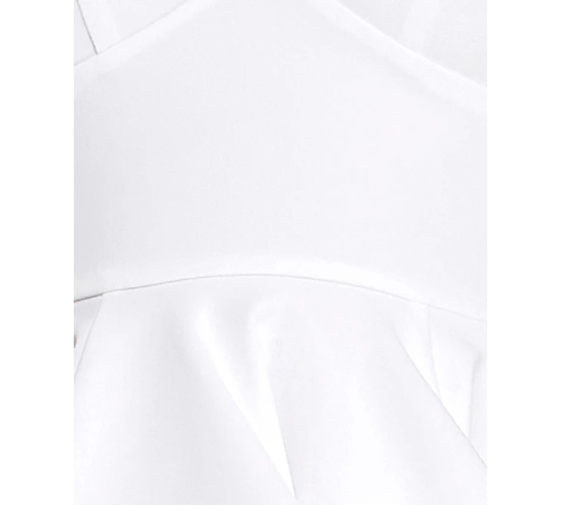 Alex & Sophia Junior's Sweetheart Neck Scuba Crepe Dress with Tiered Skirt