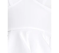 Alex & Sophia Junior's Sweetheart Neck Scuba Crepe Dress with Tiered Skirt