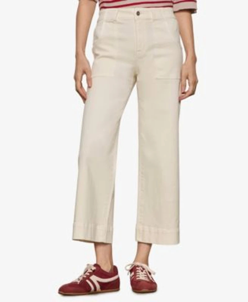 Sanctuary Womens Insider Cropped Straight Leg Pants