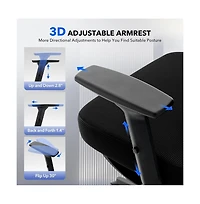 Gaomon Ergonomic Mesh Office Chair with 3D Adjustable Headrest Armrest and Retractable Footrest