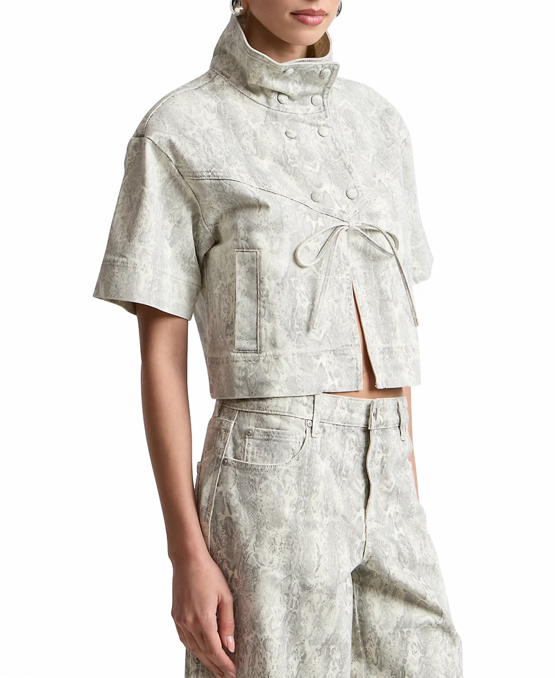 Avec Les Filles Women's Mock Neck Jacket