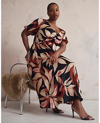 Estelle Laura Puff Sleeve Dress