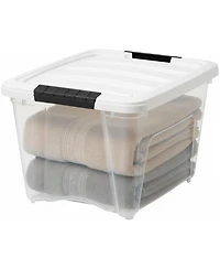Iris Usa 19 Qt Stackable Plastic Storage Bins with Lids