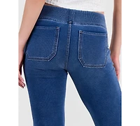 Vanilla Star Juniors' Fleece-Knit Drawstring-Waist Bootcut Jeans