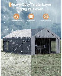 homfan 13x25 Ft Carport Canopy