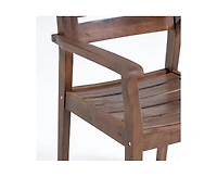 sumyeg Stamford Dining Chairs Set of 2, Acacia Wood Patio Armchairs for Garden or Poolside