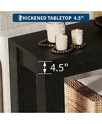 homfan 63-Inch Narrow Sofa Table with 2-Tier Storage – Slim Console for Entryway, Hallway, Behind Couch, Holds 220 Lbs