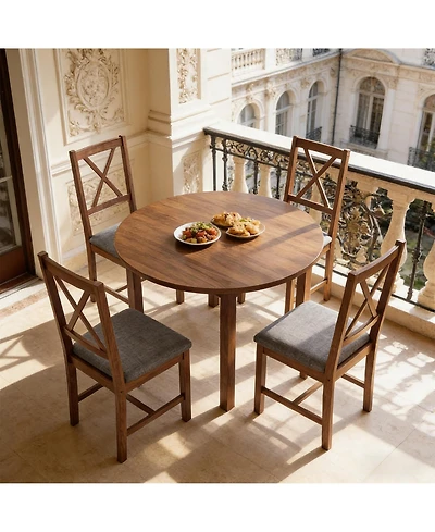 Clihome Farmhouse Dining Chairs Set of 4- Rustic Kitchen Chairs