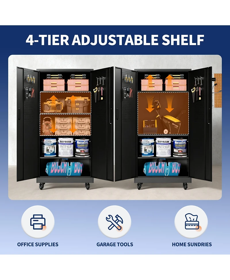 Viyet Metal Garage Cabinet