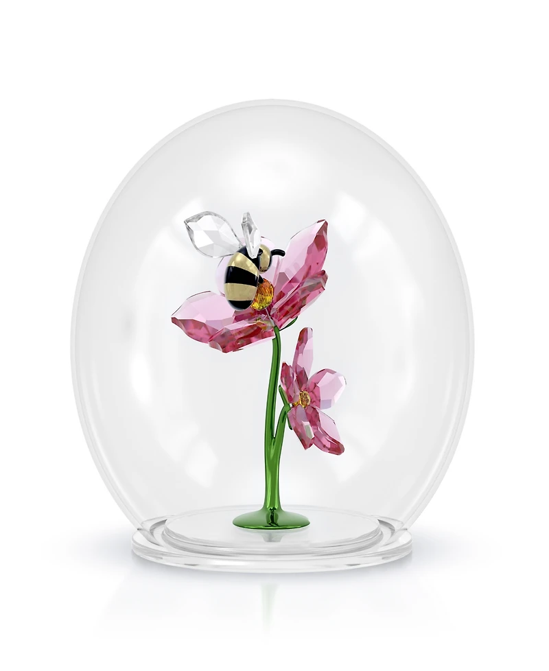 Swarovski Idyllia Glass Ball Bee and Flowers Crystal Figurine