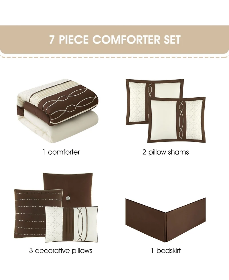 Stratford Park Penley 7-Pc. Comforter Set, Queen