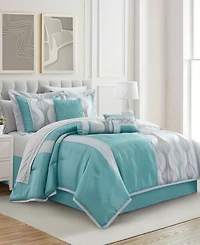 Stratford Park Kath Geometric 15-Pc. Comforter Set