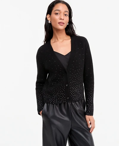 Charter Club Women's 100% Cashmere Embellished Boyfriend Cardigan, Macy's Exclusive