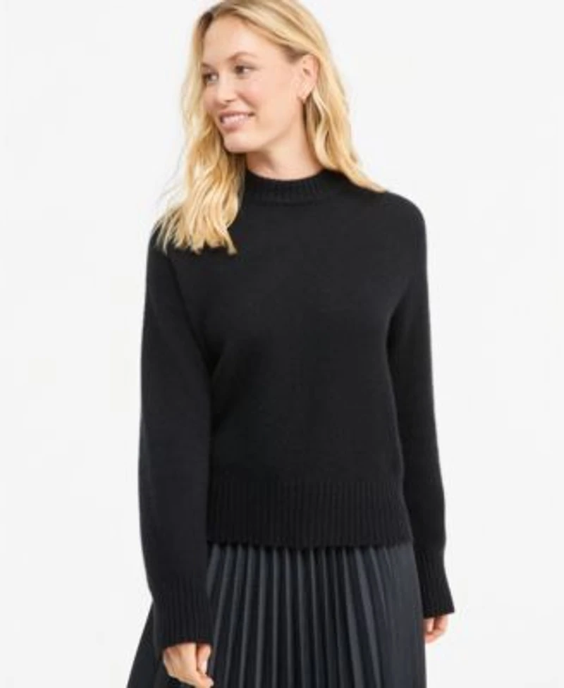 Charter Club Womens 100 Cashmere Relaxed Crewneck Sweater Macys Exclusive