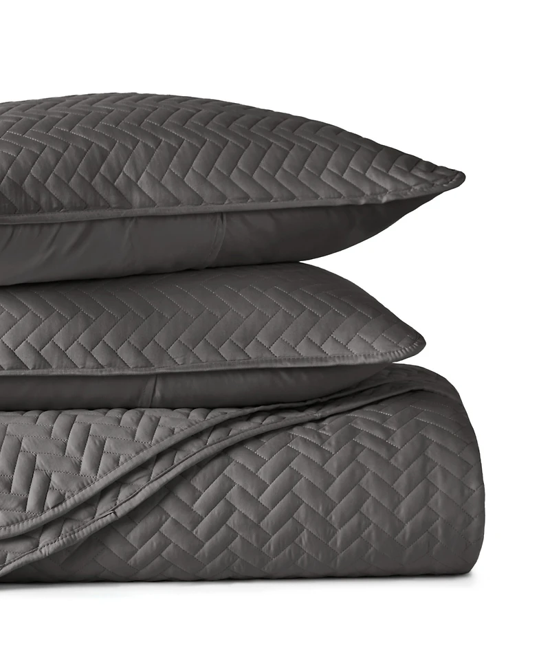 ienjoy Home Herringbone Lightweight Quilted Coverlet Set