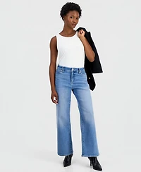 I.n.c. International Concepts Petite High-Waisted Wide-Leg Relaxed-Fit Jeans, 29" Inseam, Macy's Exclusive