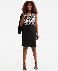 Kasper Women's Washable Bi-Stretch Back-Zipper Pencil Skirt