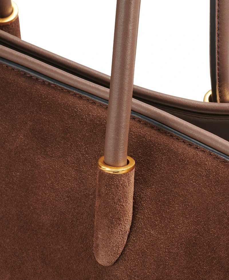 Donna Karan New York Leather Dog Clip Extra-Large Satchel Handbag
