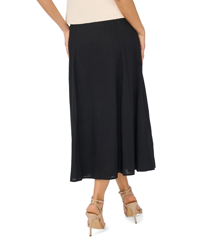 CeCe Women's Belted Midi Skirt