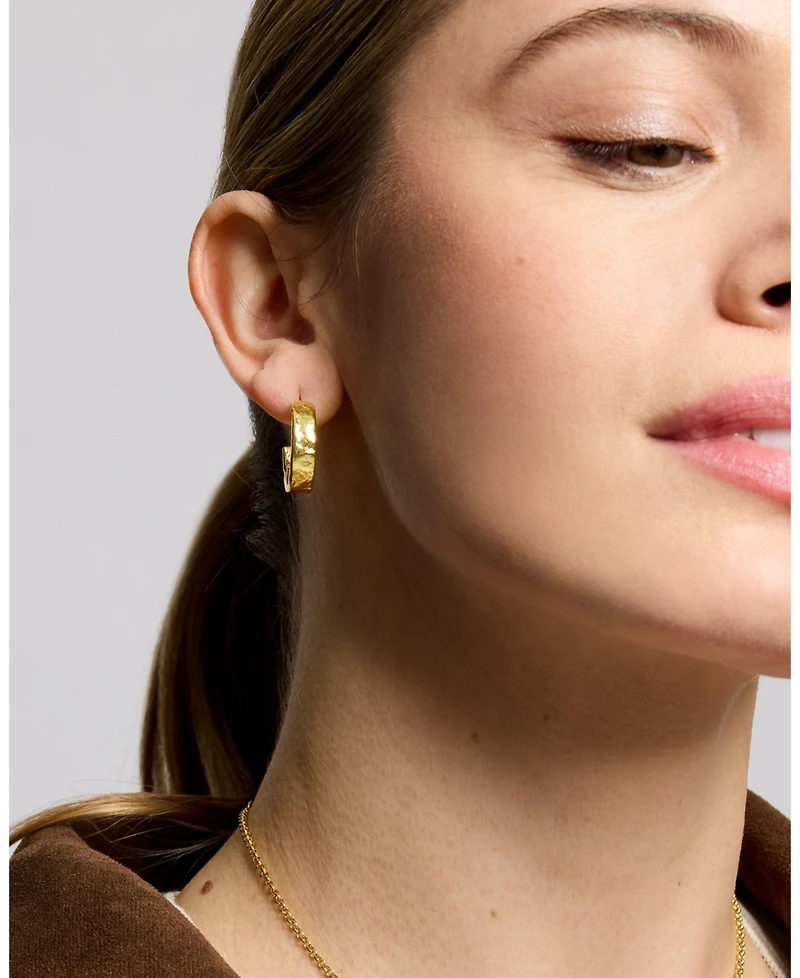 Ottoman Hands Dela Textured Hoop Earings
