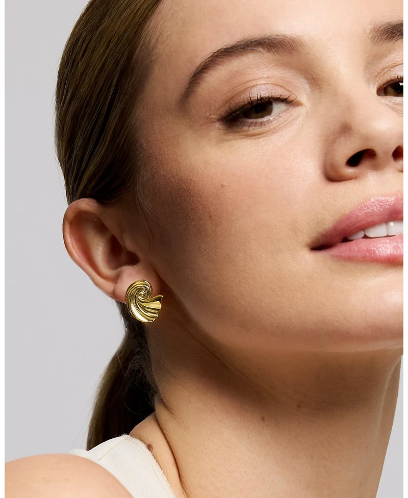 Ottoman Hands Waterproof Wave Stud Earrings