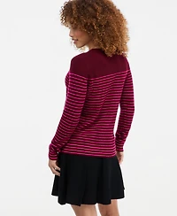 Charter Club Petite Breton-Stripe Cashmere Crewneck Sweater, Macy's Exclusive