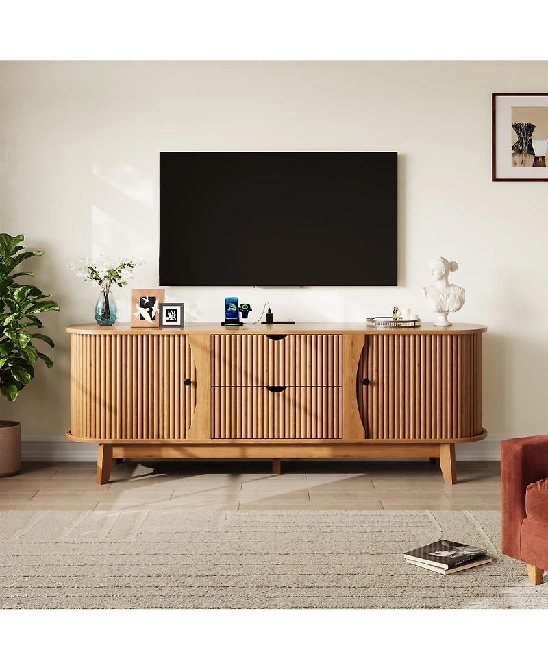 homfan 63" Tv Stand for TVs Up to 70"