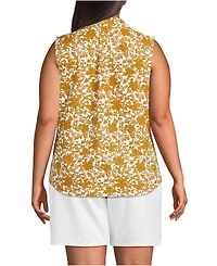 Lands' End Plus No Iron Sleeveless Shirt