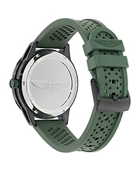 Aston Martin F1 Men's Quartz Black Guilloche Silicone Strap Watch 42mm