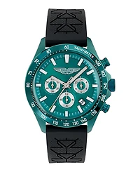 Aston Martin F1 Men's Quartz Green Silicone Strap Watch 44mm