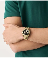 Aston Martin F1 Men's Quartz Black Guilloche Ip Yellow Gold Bracelet Watch 38mm