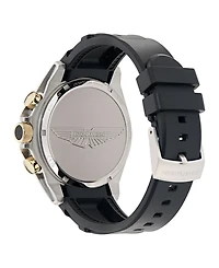 Aston Martin F1 Men's Quartz Brown Guilloche Silicone Strap Watch 44mm