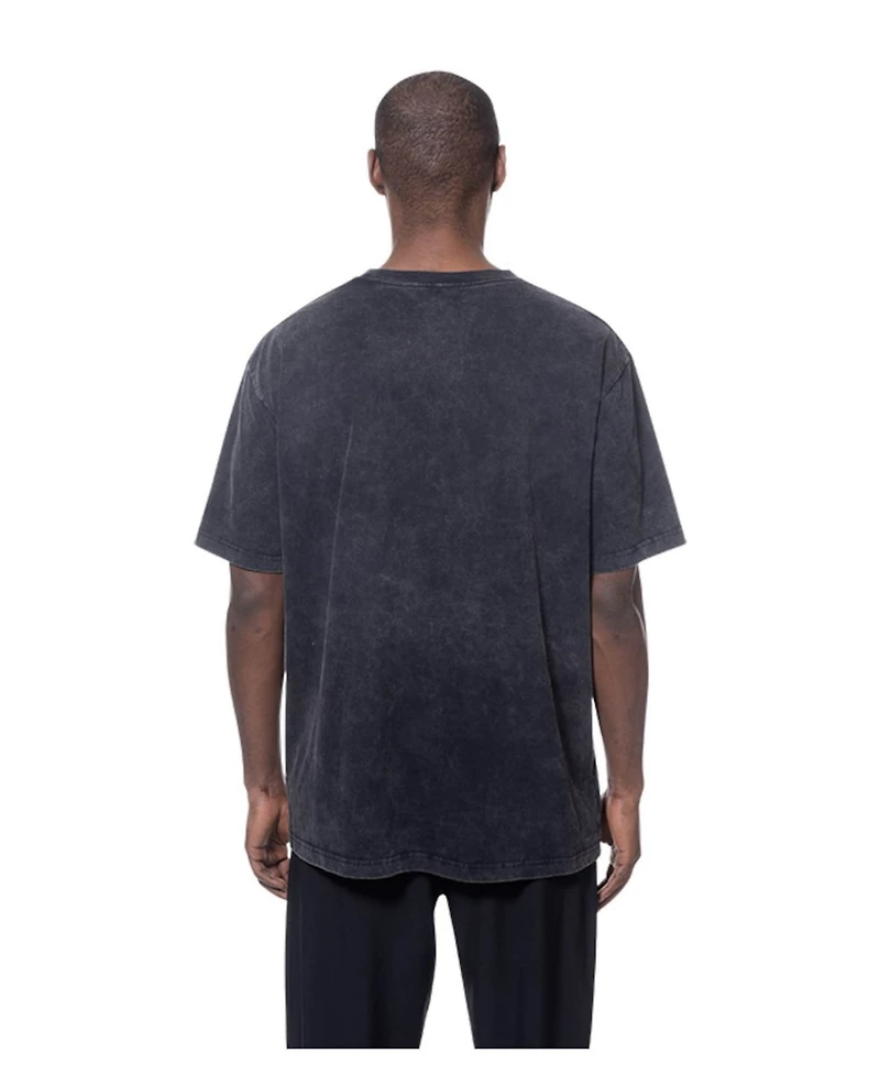 New Era Men's Black York Knicks Lifestyle Capsule Lightning Round Mineral Wash T-Shirt