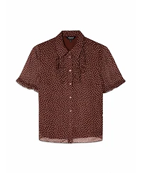 Whistles Women's Polka Dot Sheer Sleeve Shirt