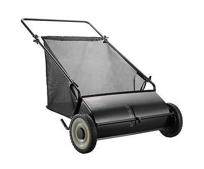 Sugift 26 in Push Lawn Sweeper with 2.6 cu ft Leaf and Grass Collector