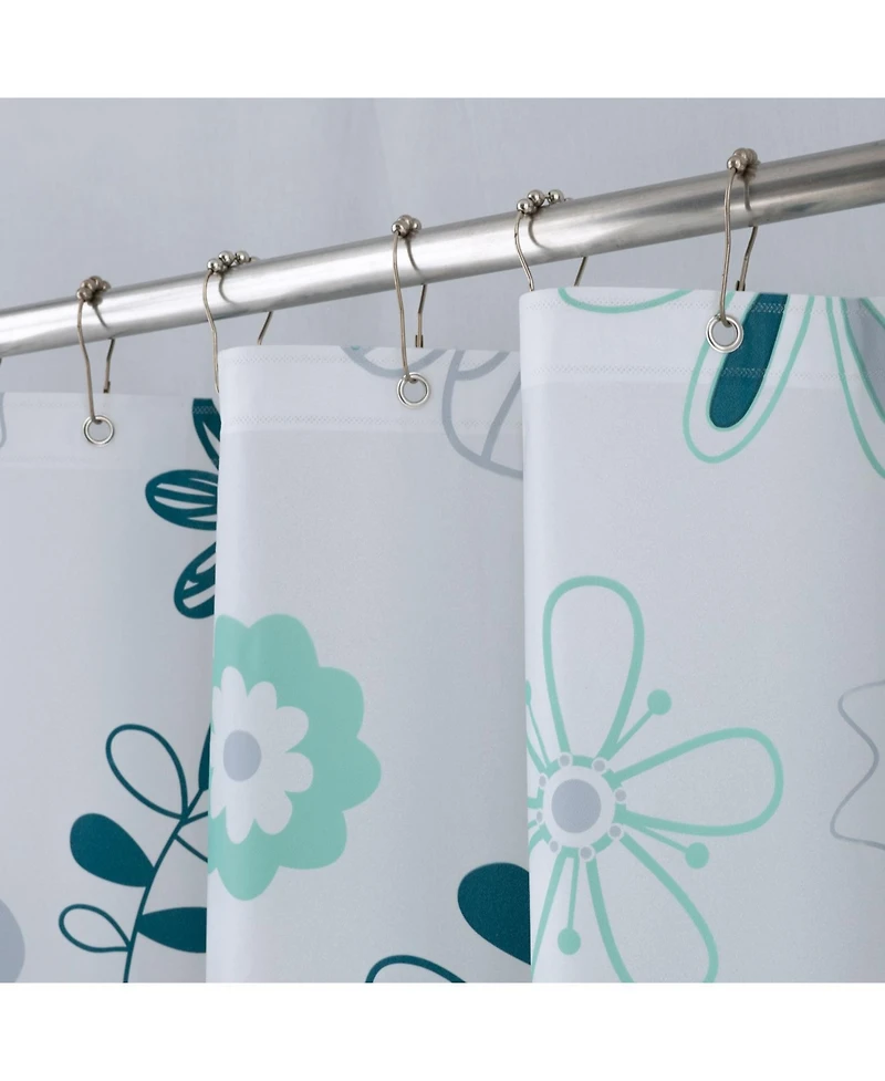 Rt Designers Collection 90GSM Peva Glit Printed Romy Shower Curtain 70" x 72"