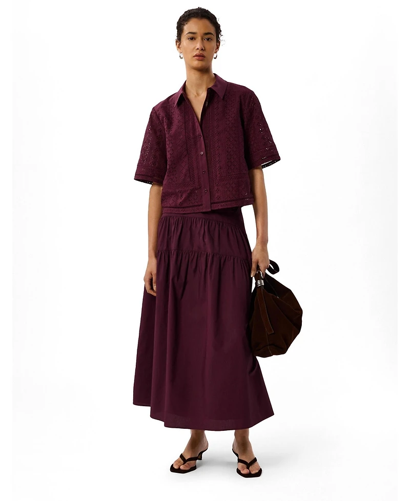 Whistles Women's Broderie Cotton Shirt