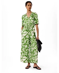 Whistles Women's Floral Tie Waist Jumpsuit
